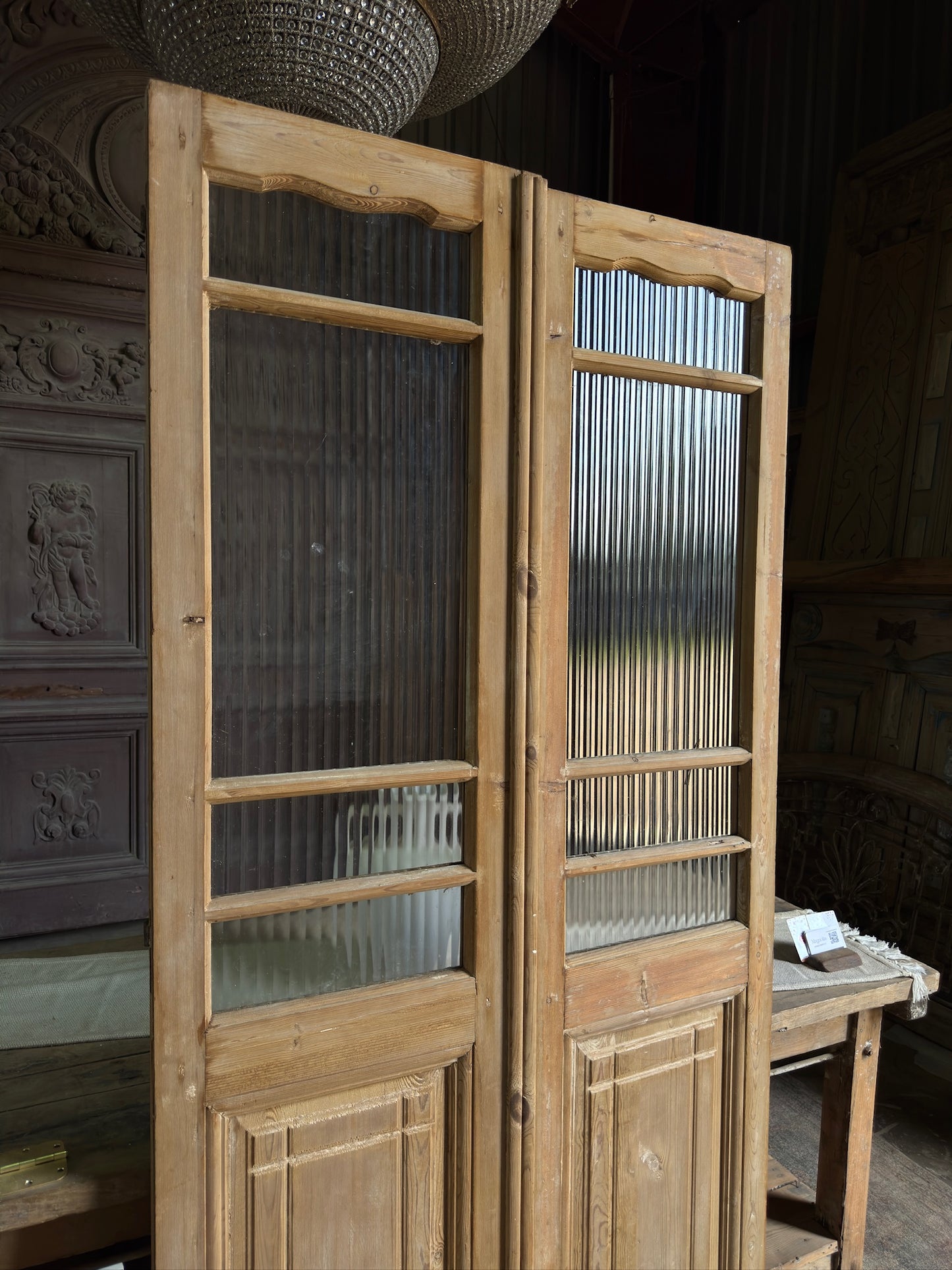 Antique Glass French Doors - 40x83.25 J519
