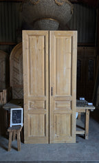 3 Panel Antique Solid French Doors - 44x93 - L339