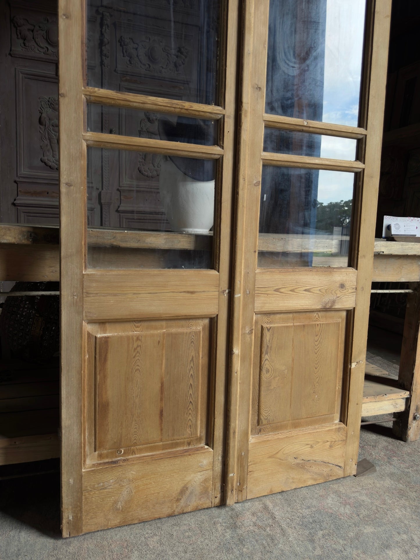Glass Antique French Doors - 36.25x86 J579