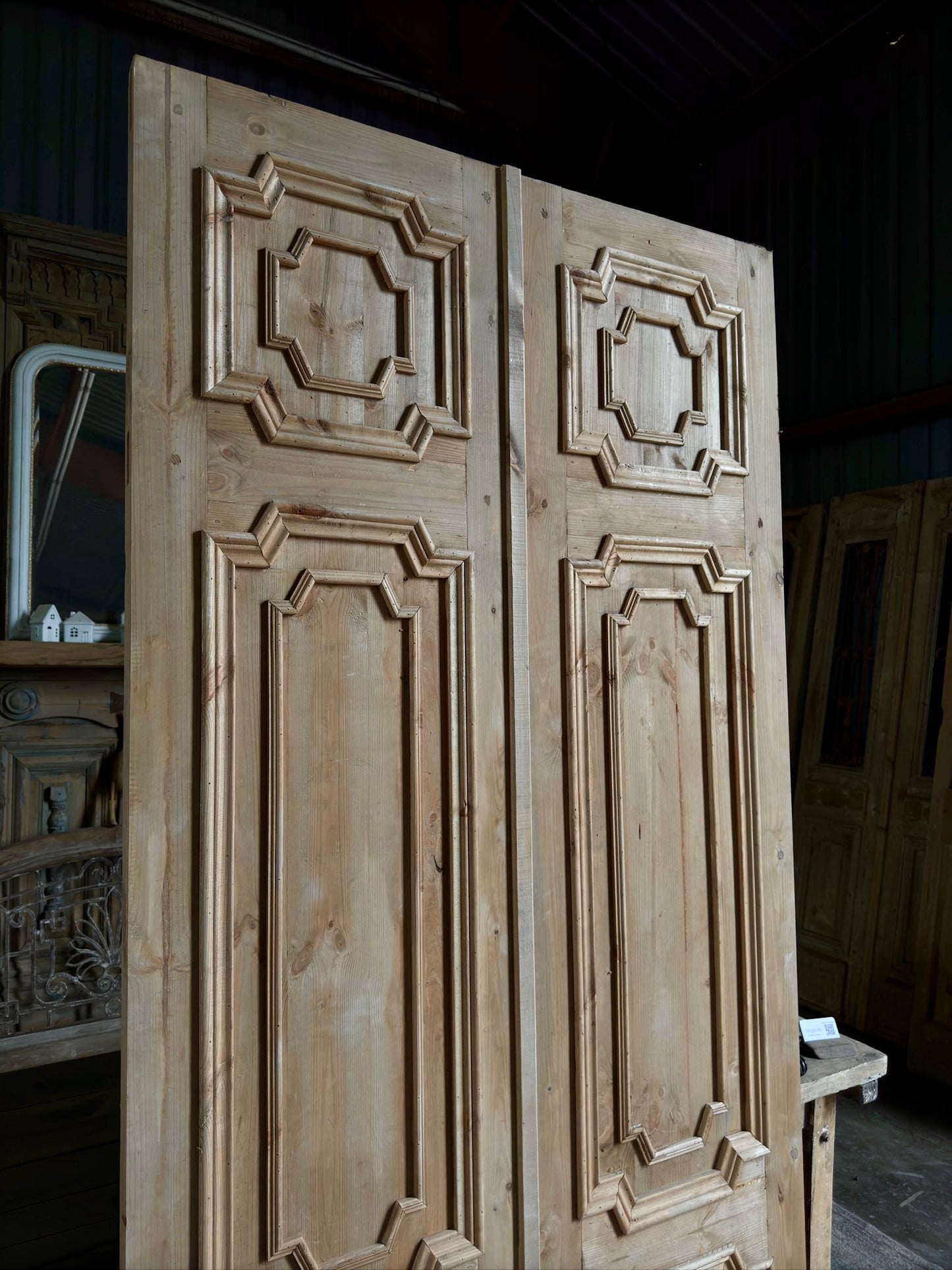 (Xavier) Handcrafted Solid Wood French Doors - 47x96 H210