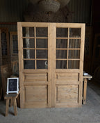 Handcrafted 8 Lite Glass French Doors - 60x80 L7