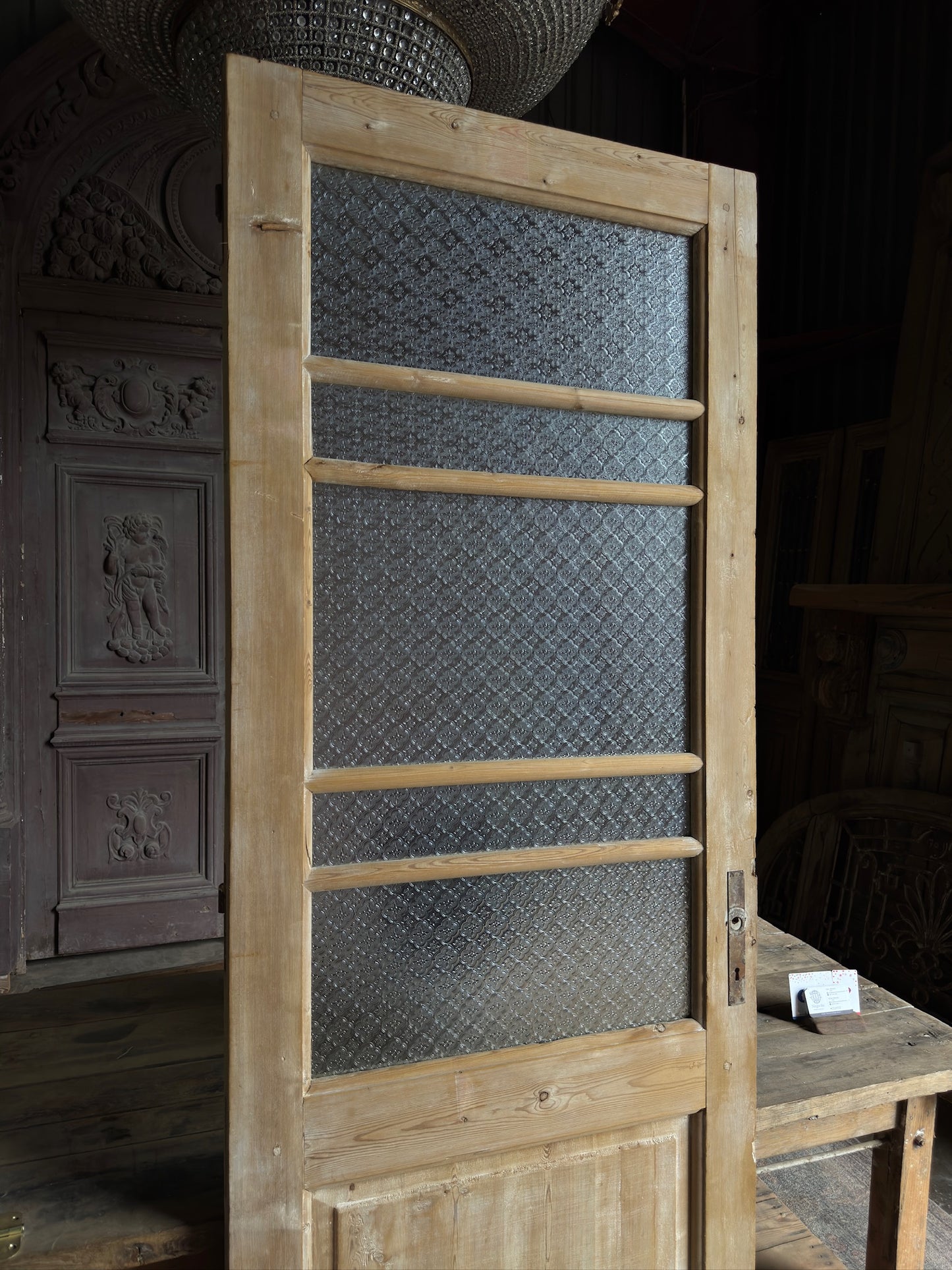Single Antique Glass Door - 31.5x89.5 J561