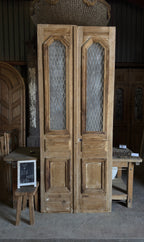 Classy Antique Iron French Doors - 40x101 - L291