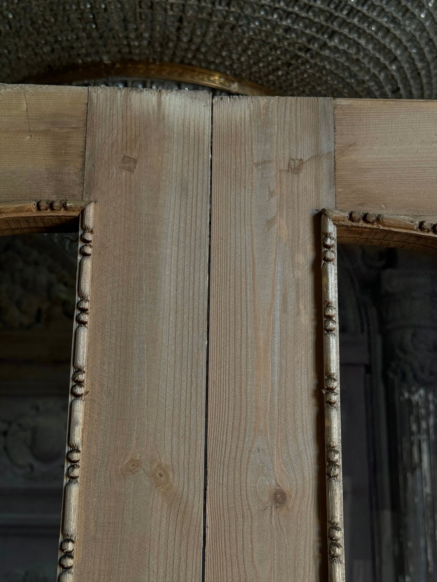 (Valencia) Handcrafted Arched Open Glass French Doors - 39.5x96 K190