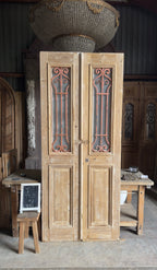 Elegant Antique Iron French Doors - 40.5x94.5 - L435