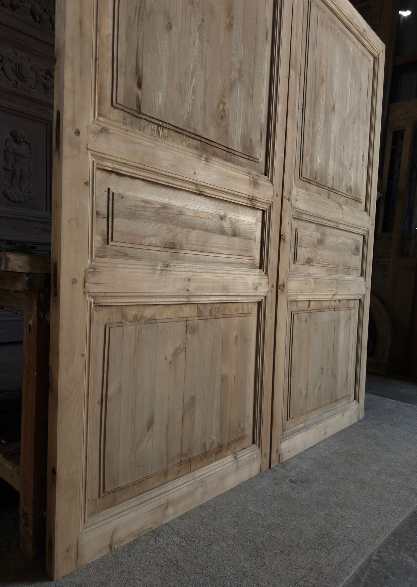 Handcrafted 3 Panel Solid French Doors - 72x80 L37