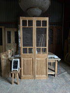 Classic French Divided Glass Antique Pair - 40.75x91.75 J206