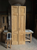 Stately 3 Panel Antique Solid French Doors - 34.75x94 J379