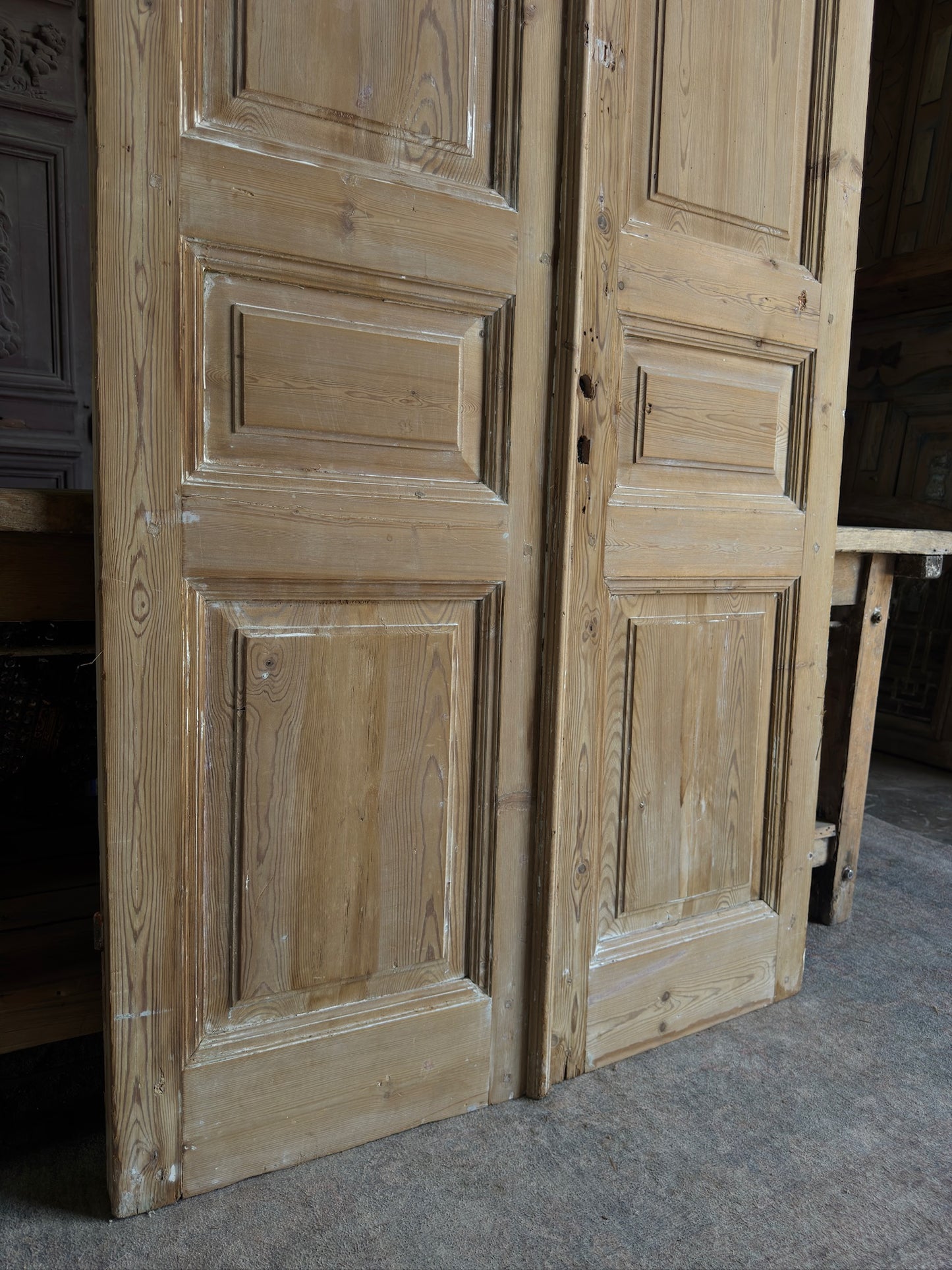 Solid Antique French Pair - 43.5x97.5 J556