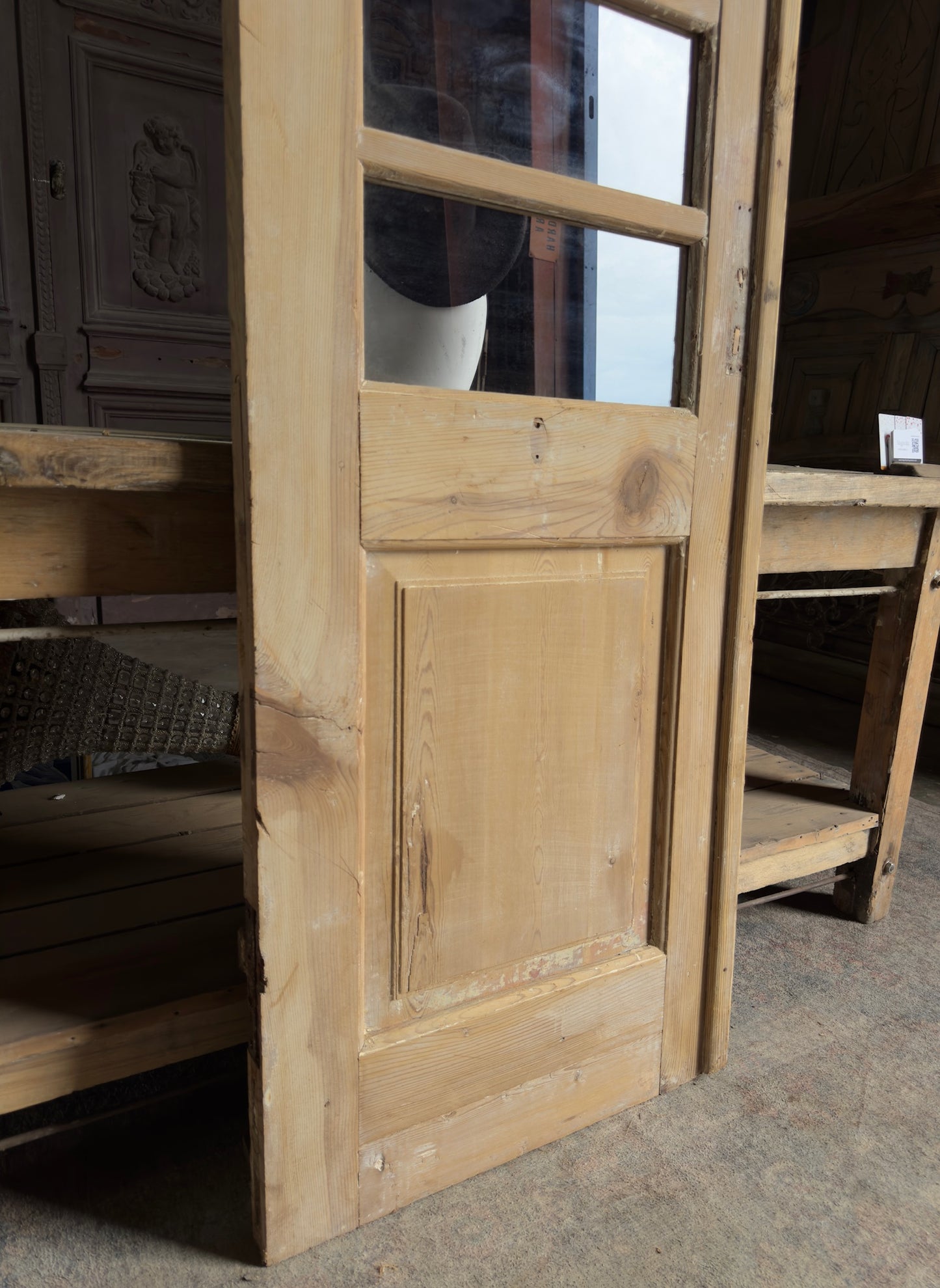 7 Lite Antique Glass Single Door - 24x94 J597