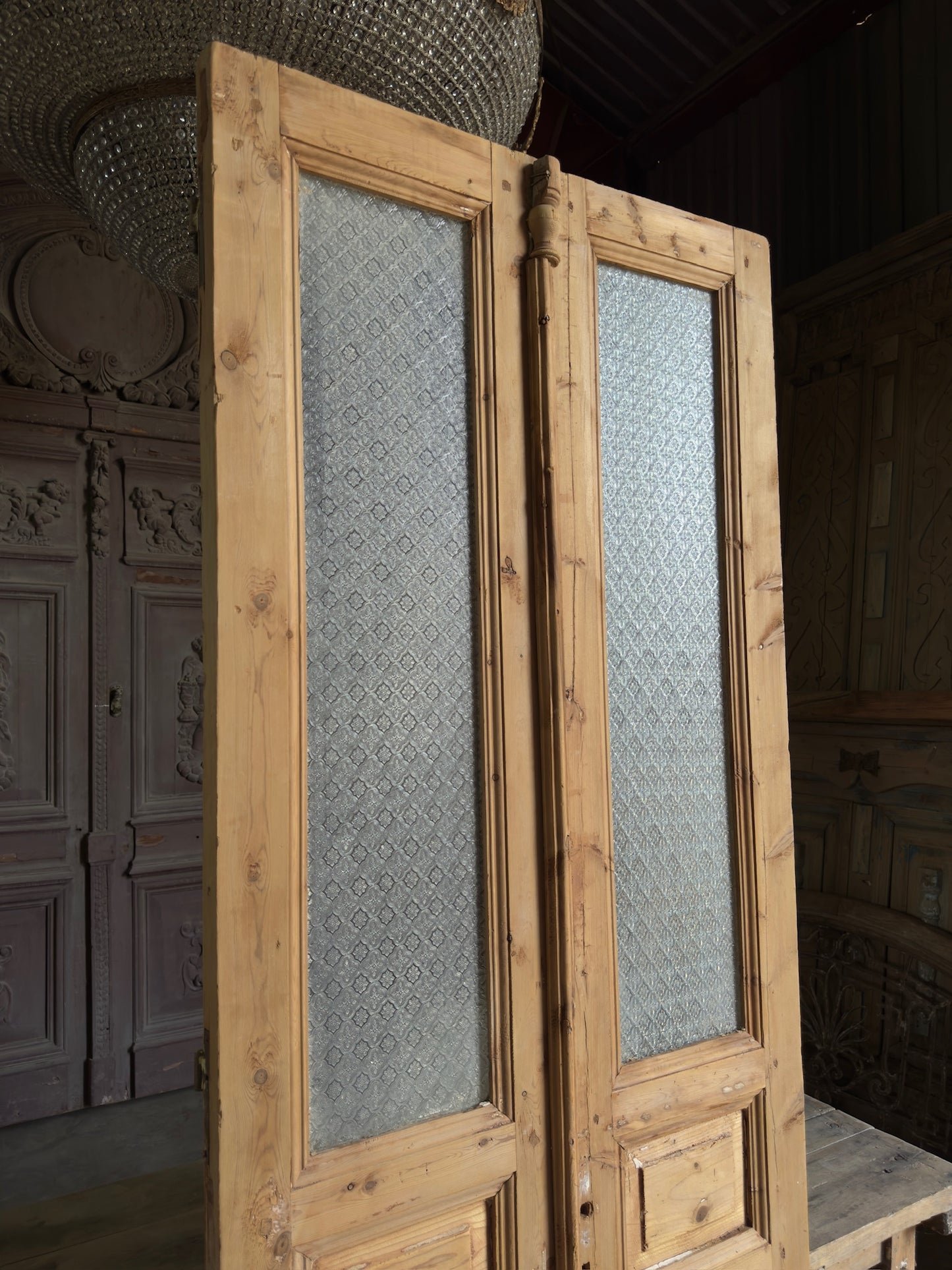 Glass Antique French Doors - 35.5x95 K85
