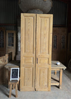 3 Panel Antique Solid French Doors - 38.5x95 K358