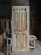 Large Carved Single Antique Door Slab - 41.5x106.5 J65