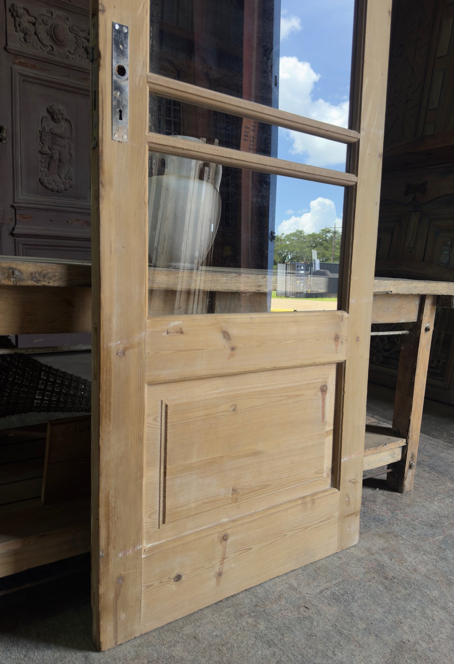 7 Lite Antique Glass Single Door - 31x100 K76