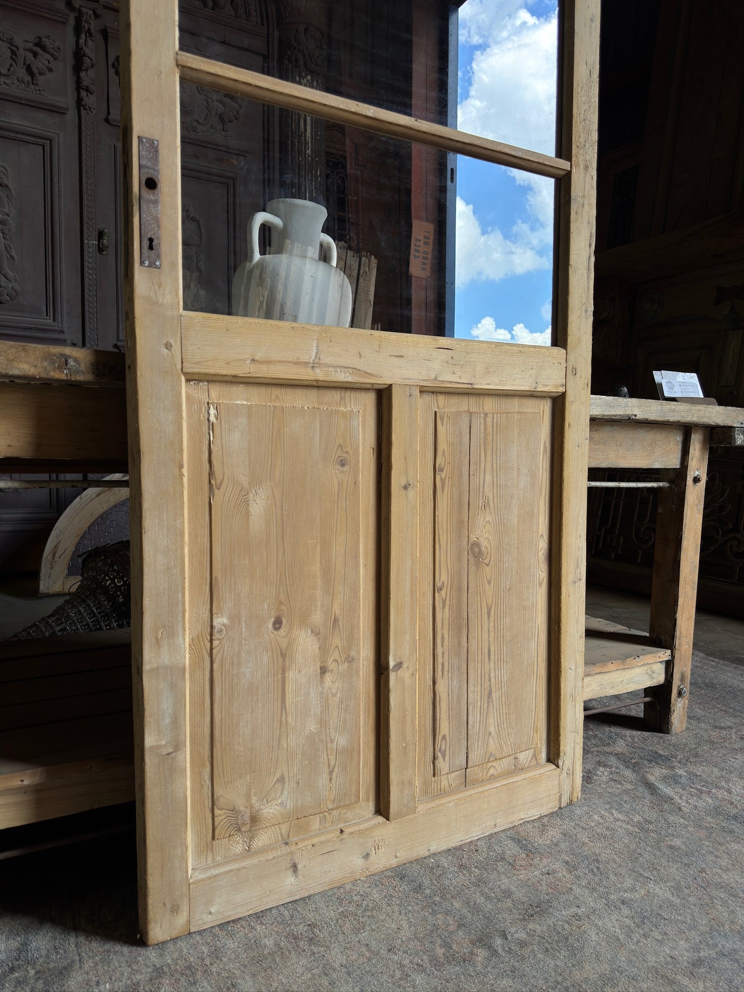19th Century Antique Glass Door - 32x85 J228