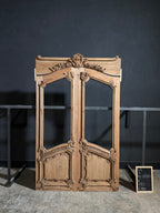 Handcrafted Grand Carved Glass French Doors - 59x96 - N190