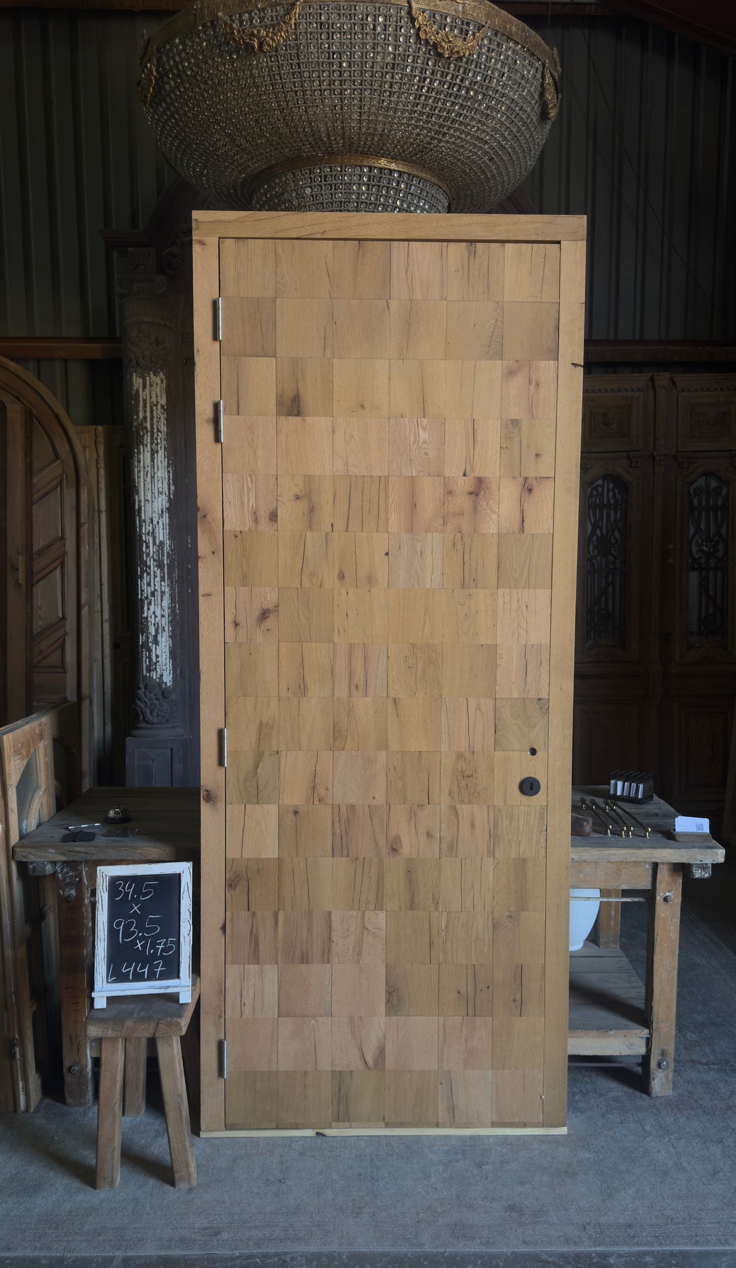 French Oak Plank Single Door - 34.5x93.5 - L447