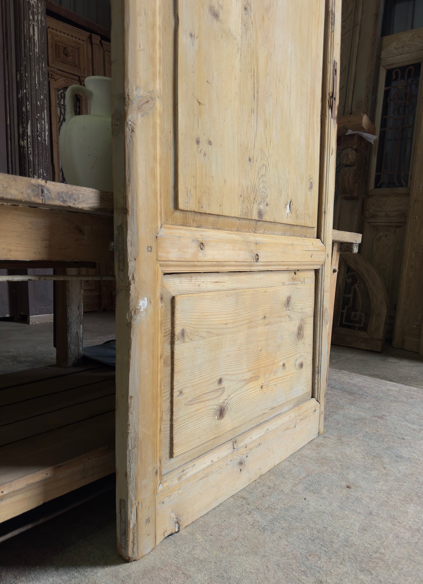 3 Panel Single Solid Antique Door - 37.5x93.5 K247