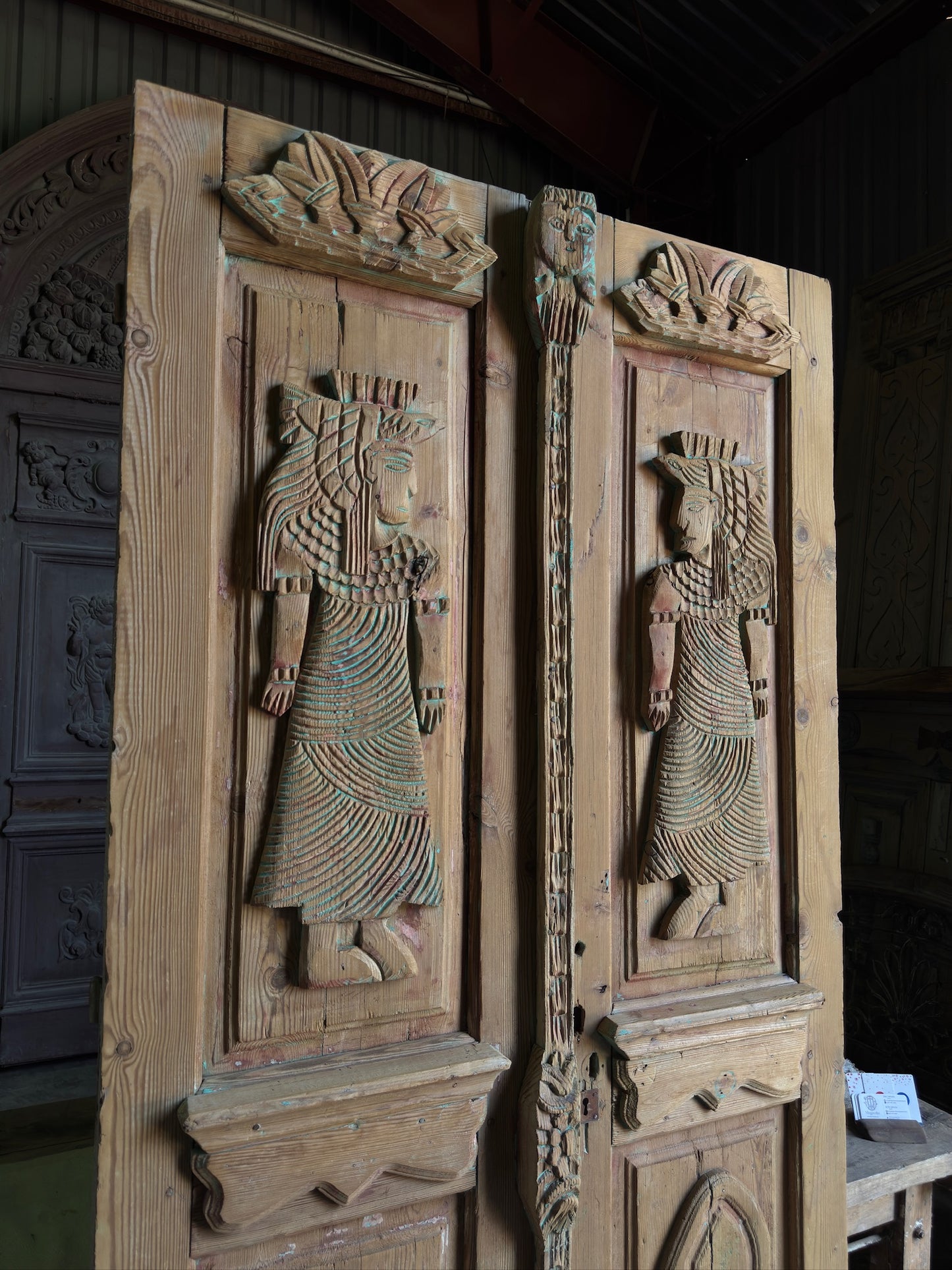 Egyptian Hand Carved Antique Doors - 43.25x89.25 J99