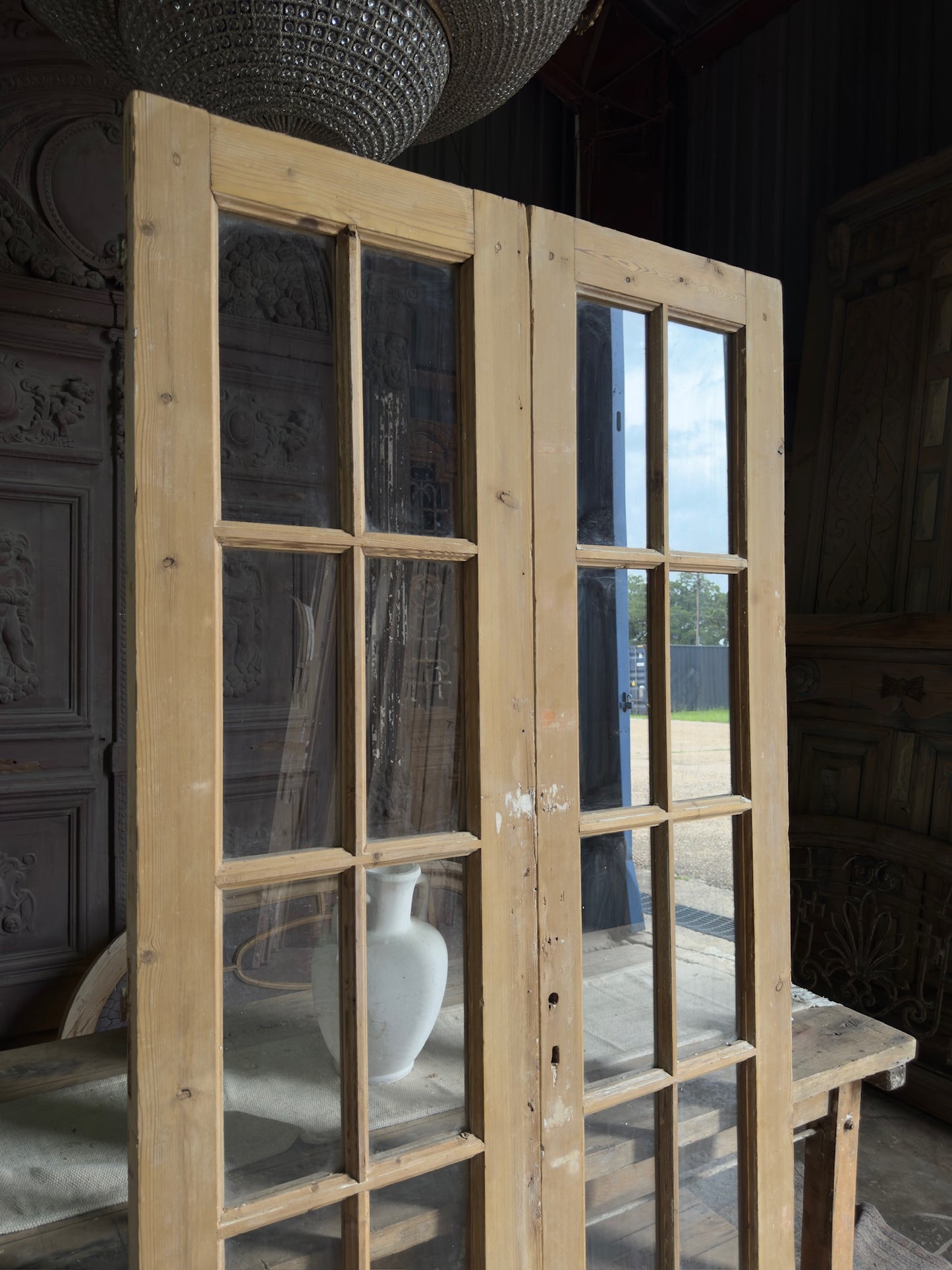 Classic Antique Glass French Doors - 43x87 J196