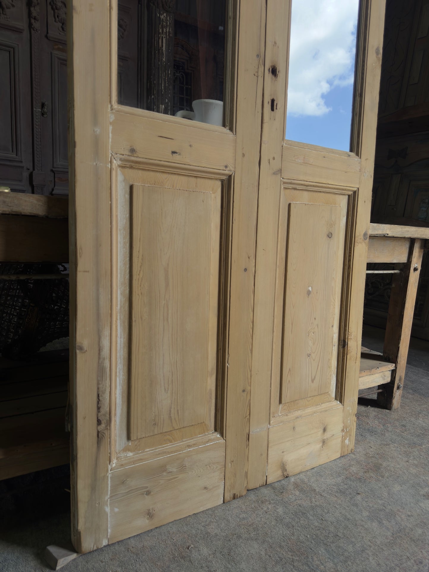 Glass Antique French Doors - 36.75x87 K79