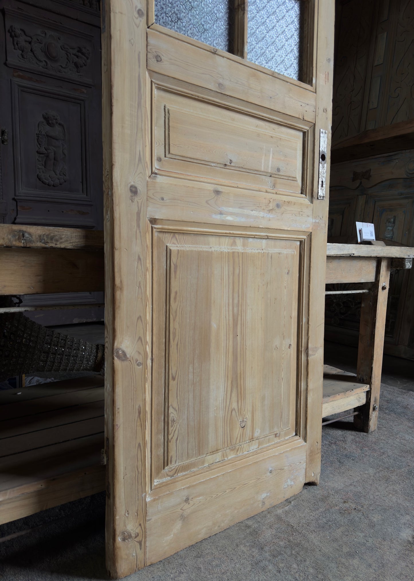 Single Antique Glass Door - 27.75x93 J592