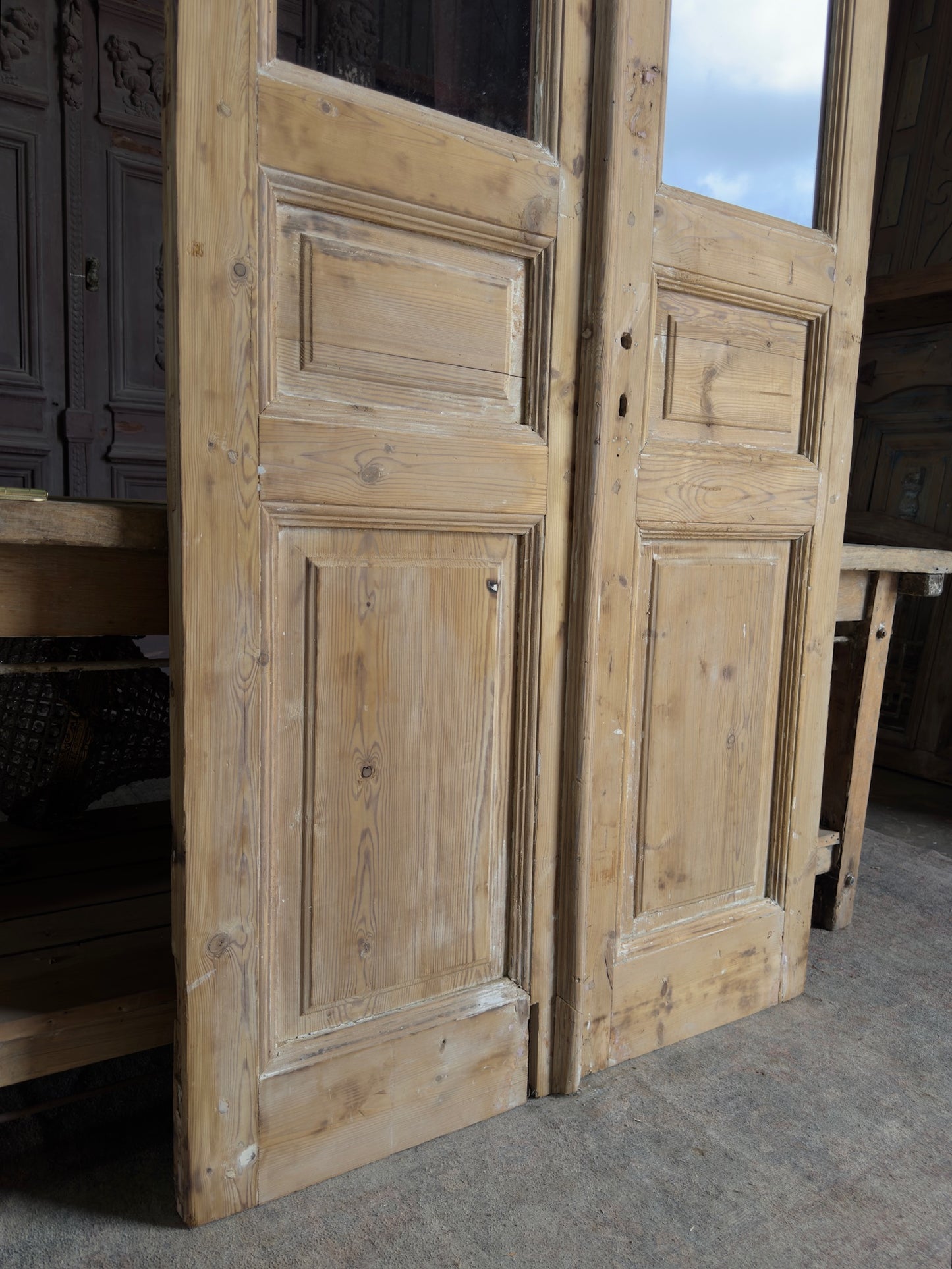 Glass Antique French Doors - 42.75x93.75 K93