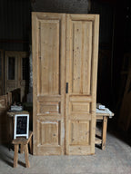 3 Panel Antique Solid French Doors - 44.75x99.5 J416