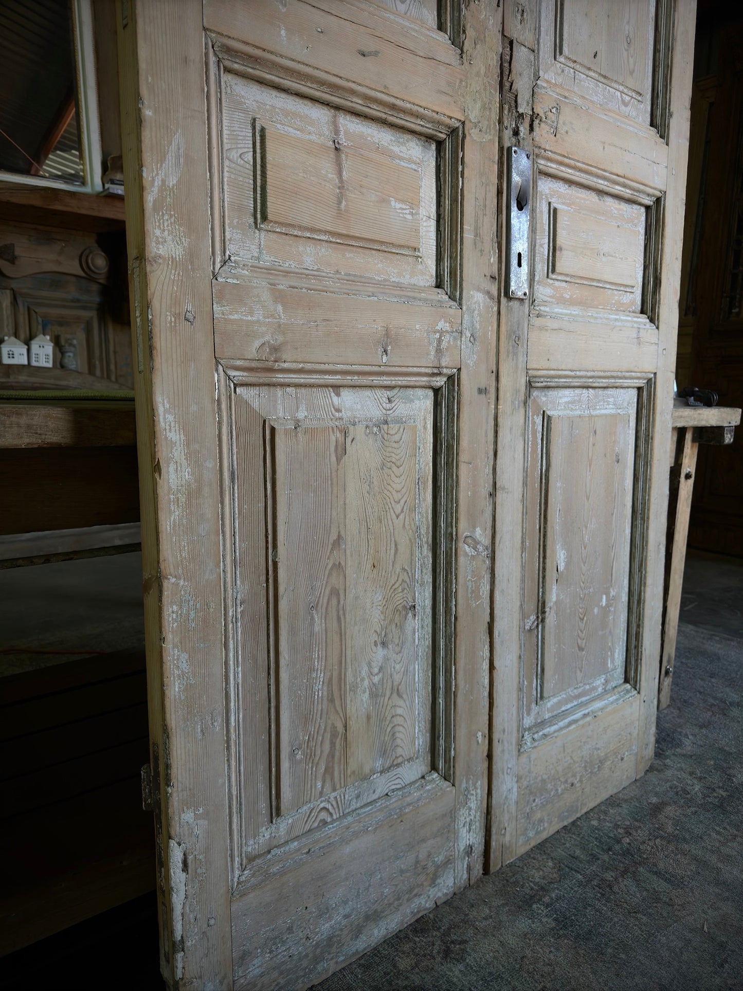 French 3 Panel Antique Pair - 43.50x101.25 A71