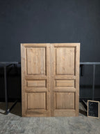 Handcrafted 3 Panel Solid French Doors - 62x80 - N230