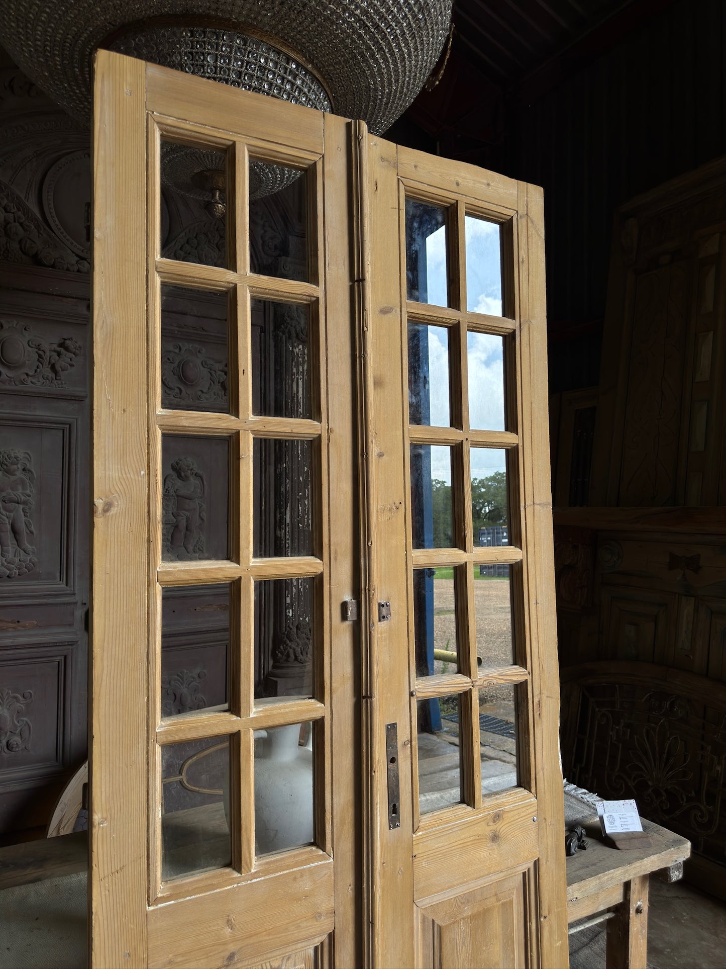 20 Lite Antique Glass French Doors - 38.25x92.75 J224