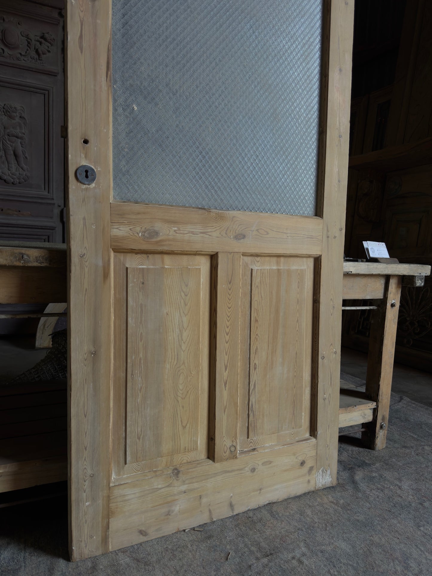 19th Century Antique Glass Single Door - 35x88 J246
