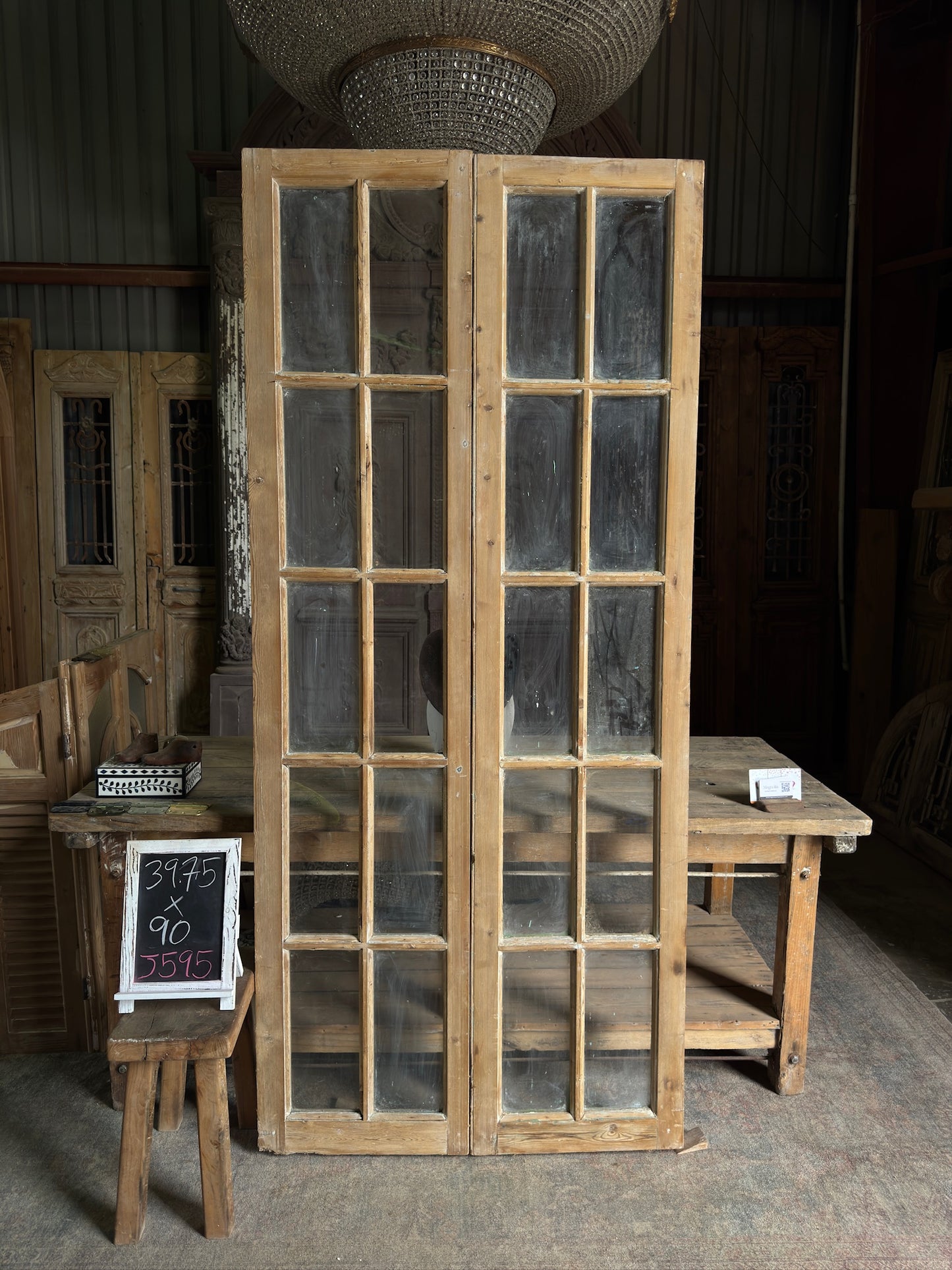 10 Lite Antique French Doors - 39.75x90 J595
