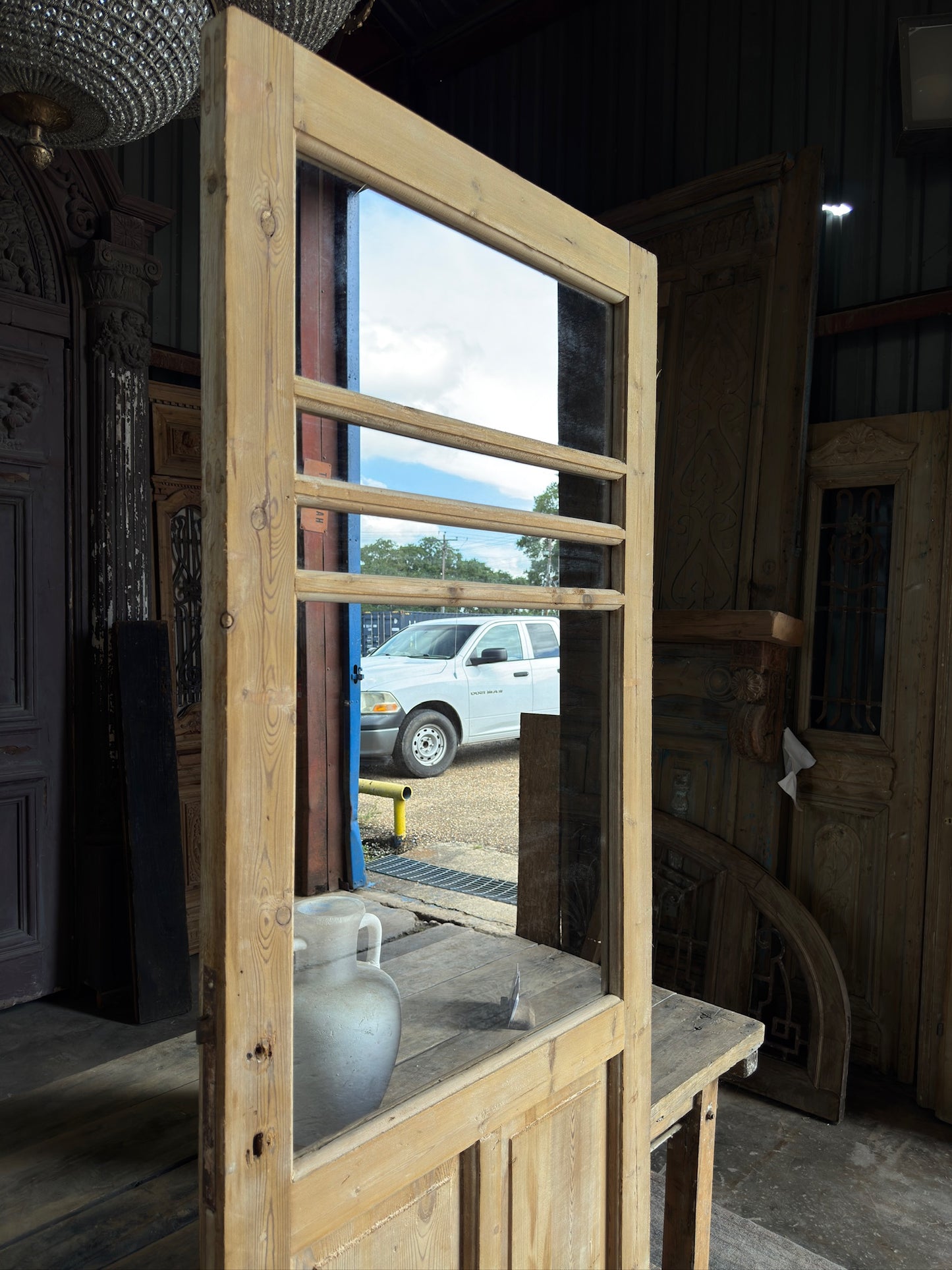Antique Glass Single Door - 31.5x87.25 K159