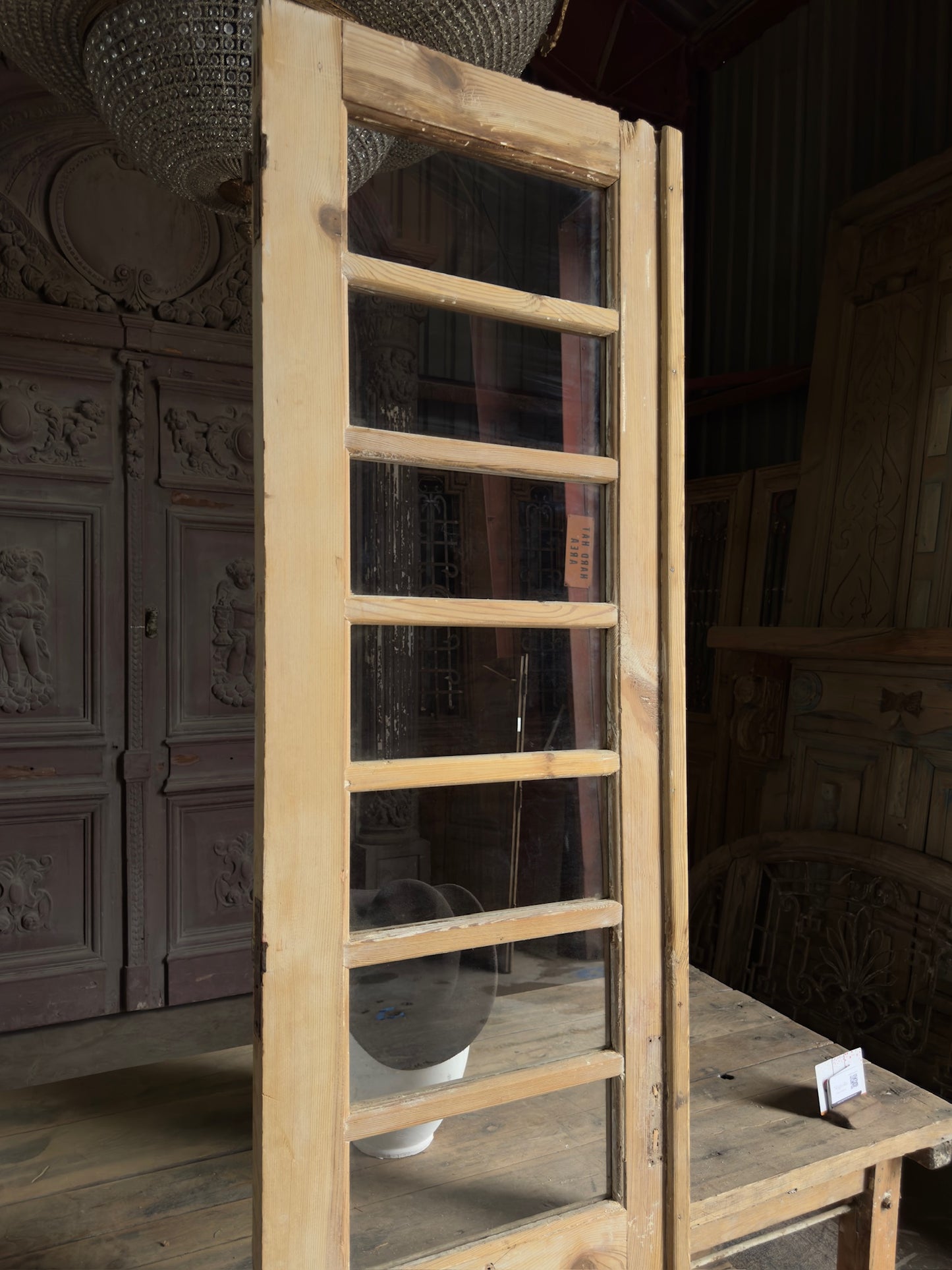 7 Lite Antique Glass Single Door - 24x94 J597