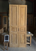 3 Panel Antique Solid French Doors - 41.5x101 K353