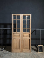 Handcrafted 8 Lite Glass French Doors - 48x96 N208