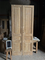 3 Panel Antique Solid French Doors - 43x99.5 J448