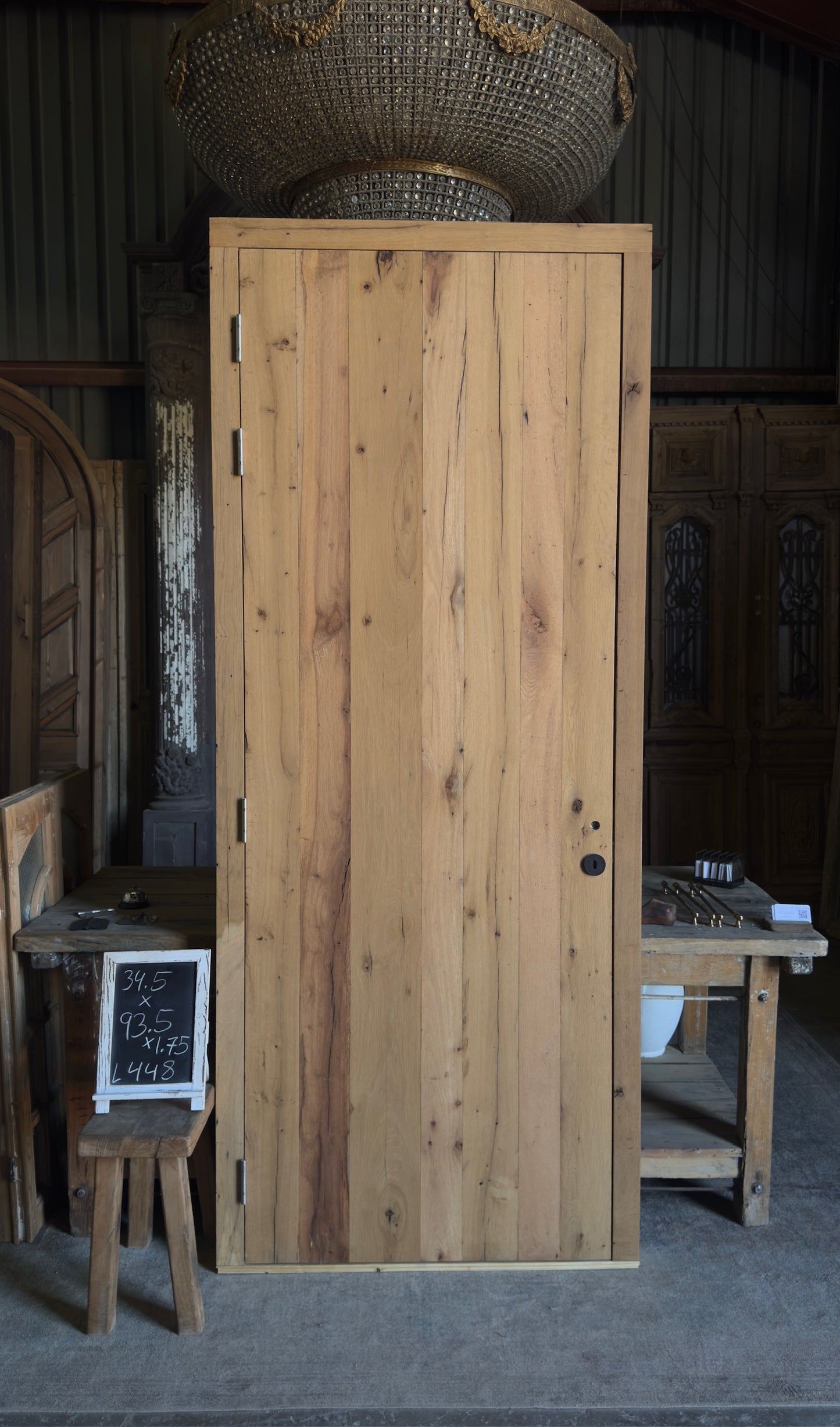 French Oak Plank Single Door - 34.5x93.5 - L448