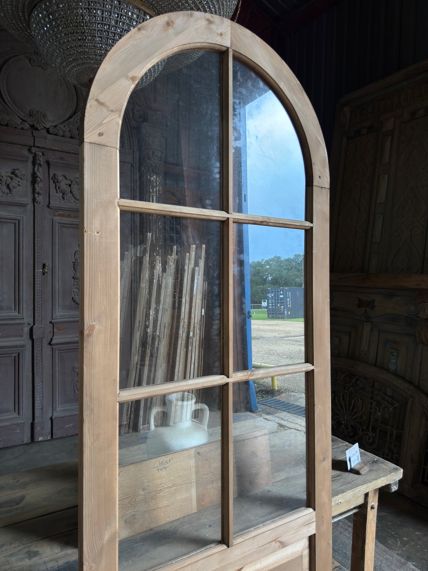 Handcrafted 6 Lite Arched Glass Door - 36x97 K66