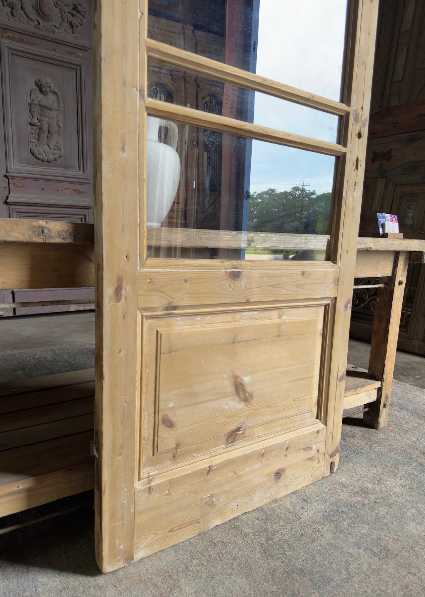 5 Lite Antique Glass Single Door - 32.5x94 K194