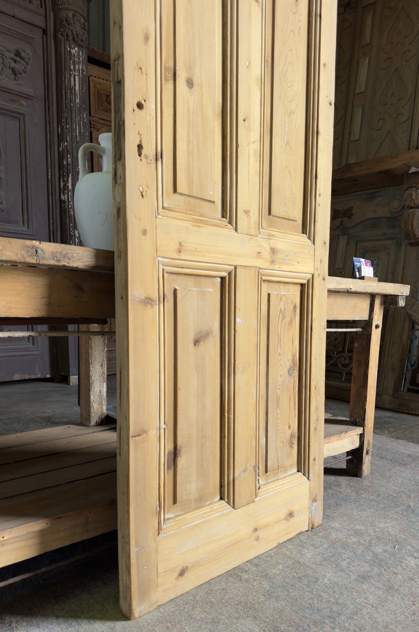 4 Panel Single Solid Antique Door - 27.75x81 K202