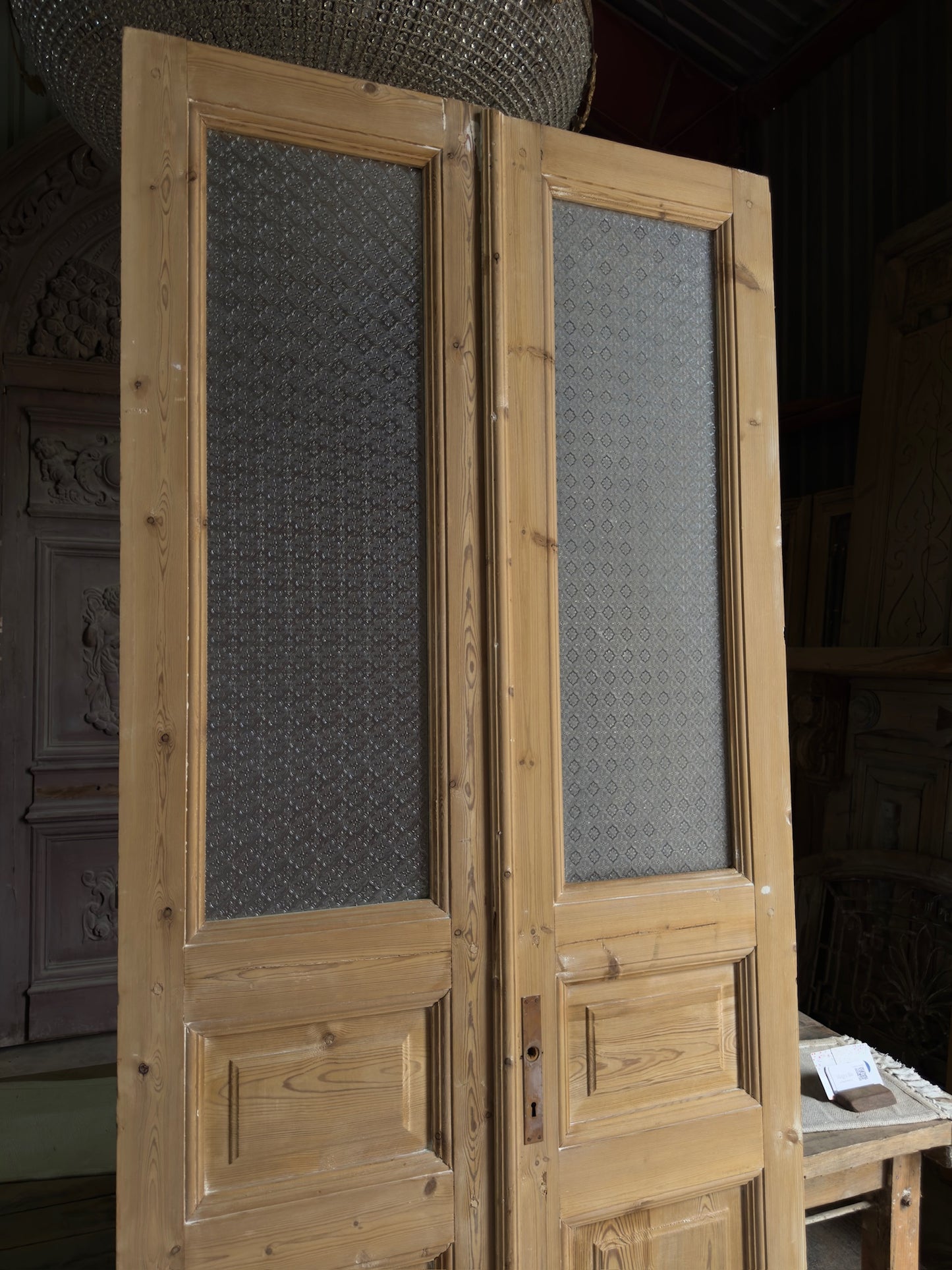 Antique French Glass Doors - 41.25x97 J540