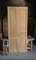3 Panel Antique Solid French Doors - 43x102 - L362