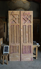 Antique Moroccan Paneled Solid Doors - 47.5x98.5 - L470