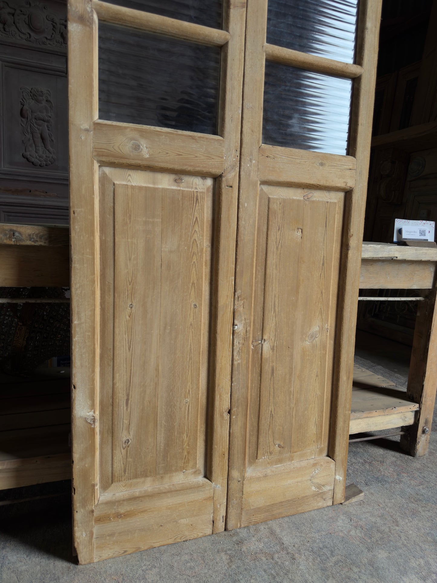 Glass Antique French Doors - 31x90.5 J582