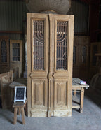 Classy Antique Iron French Doors - 43.25x96.75 K272