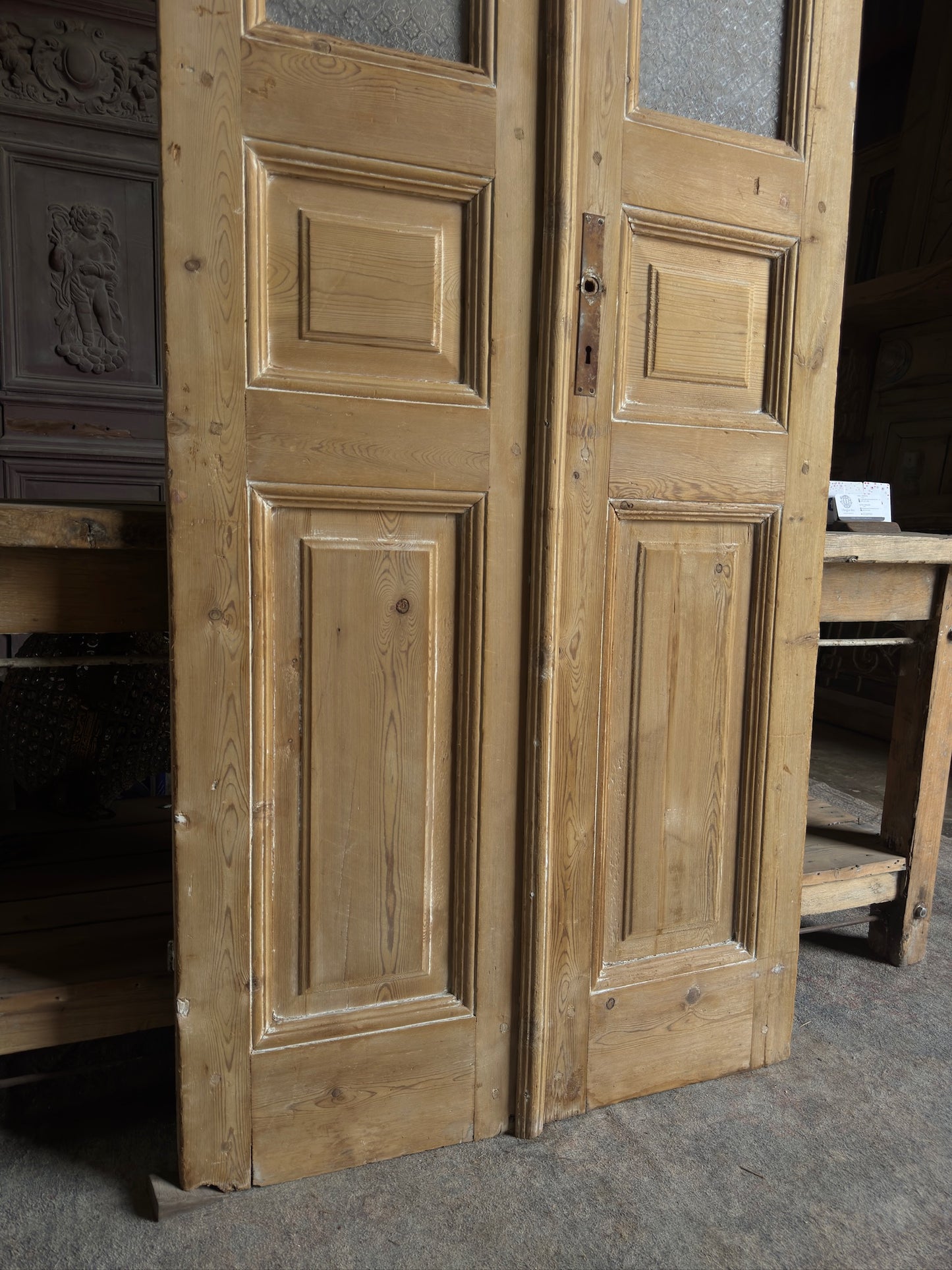 Glass Antique French Doors - 34.75x97 J553