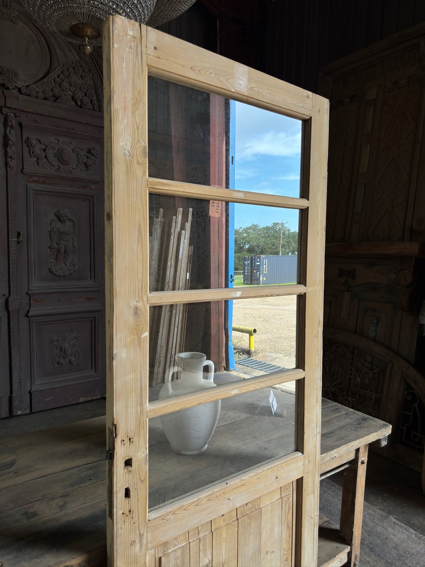 4 Lite Antique Glass Single Door - 31x83.25 K101