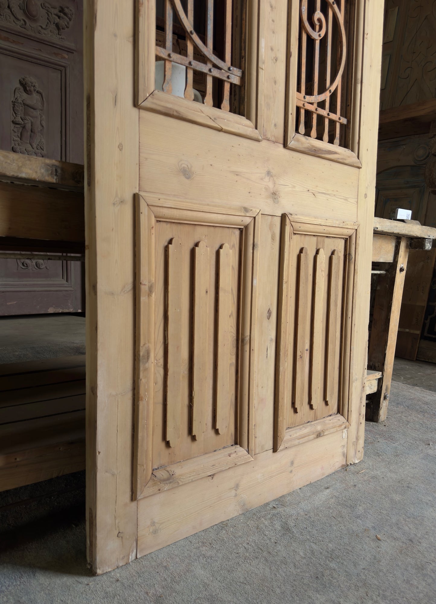 19th Century Single Antique Iron Door - 36x84 K420